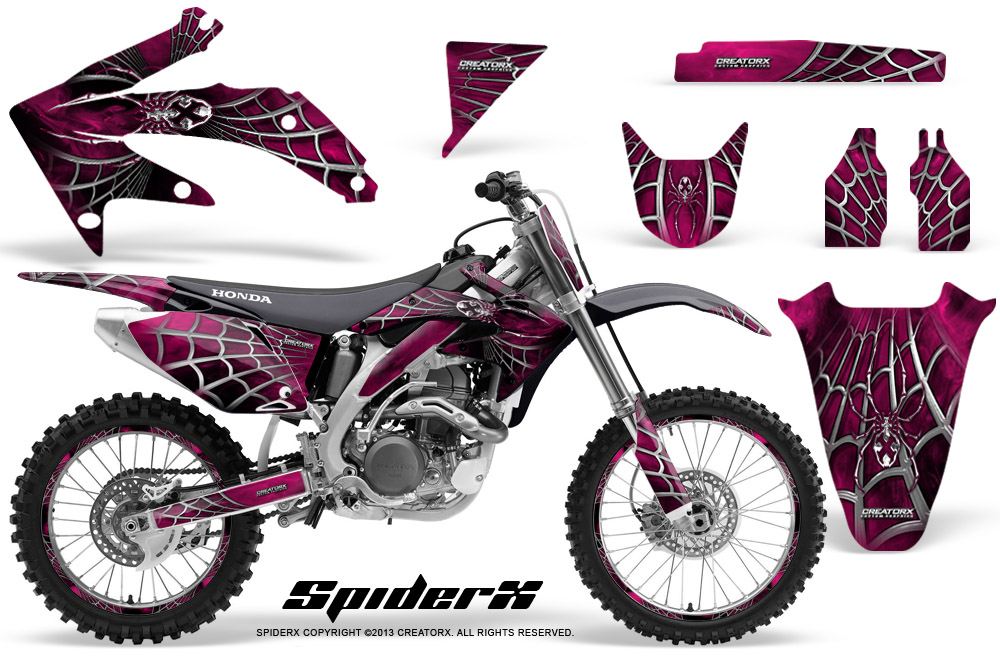 Honda CRF 450R 05-08 Graphics Kit SpiderX Pink NP Rims